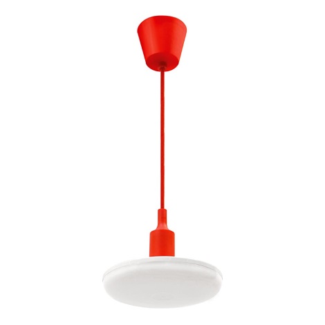 LED Luster na lanku ALBENE ECO 1xE27/24W/230V červená