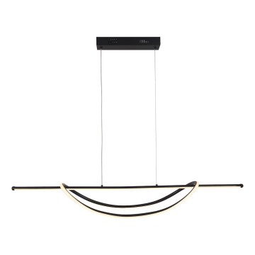 LED Luster na lanku AMBAR LED/35W/230V čierna