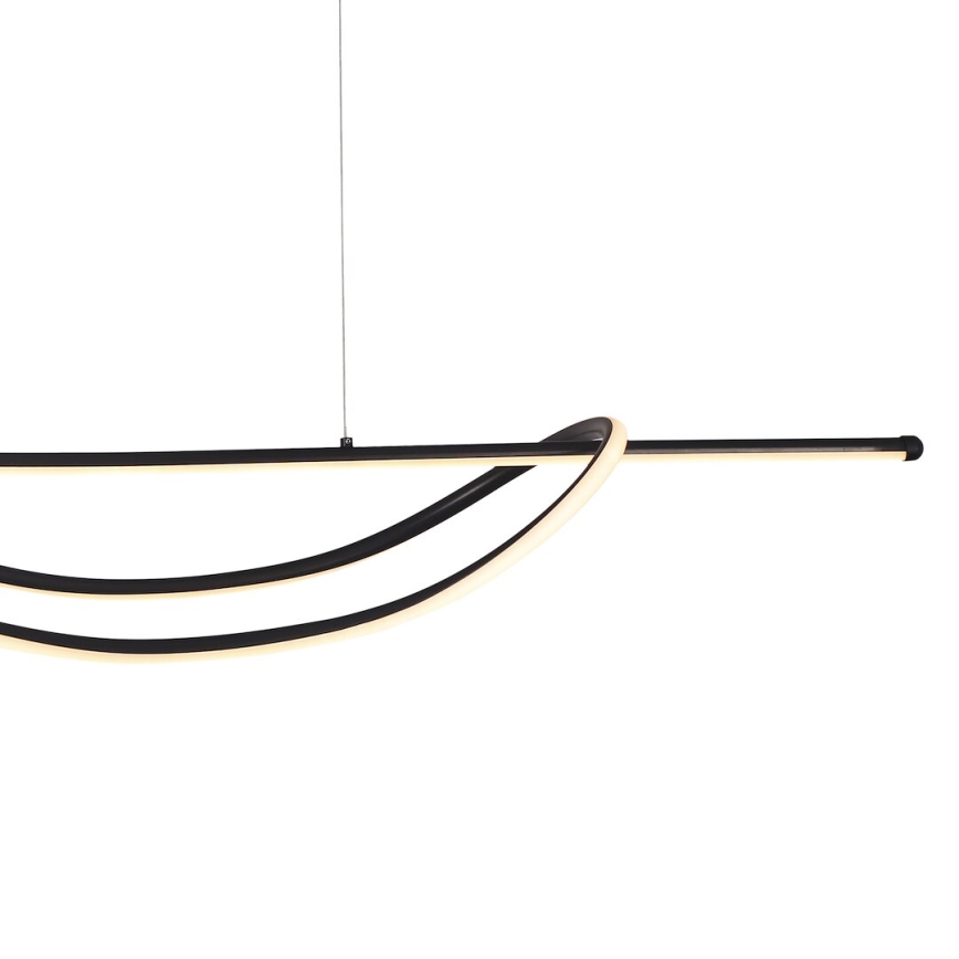 LED Luster na lanku AMBAR LED/35W/230V čierna