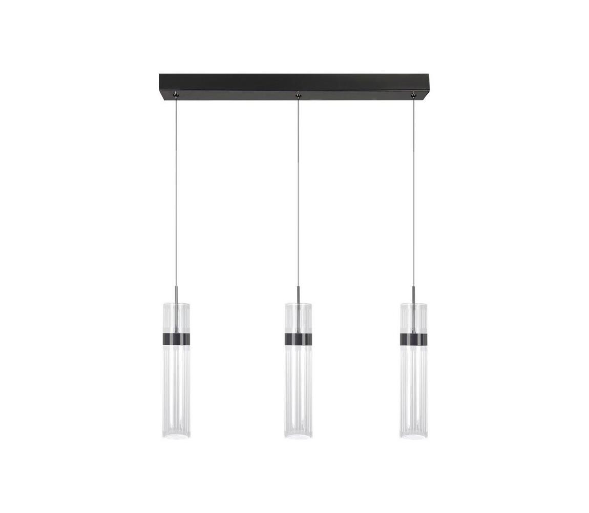 Light Prestige LED luster na lanku AMBIENTE 3xLED/6W/230V 3000/4000/6000K čierna LP-1510/3L GR