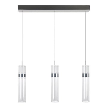 LED luster na lanku AMBIENTE 3xLED/6W/230V 3000/4000/6000K lesklý chróm