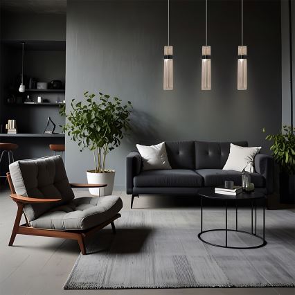 LED luster na lanku AMBIENTE 3xLED/6W/230V 3000/4000/6000K lesklý chróm