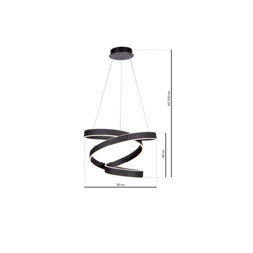 LED Luster na lanku ANDROMEDA LED/45W/230V