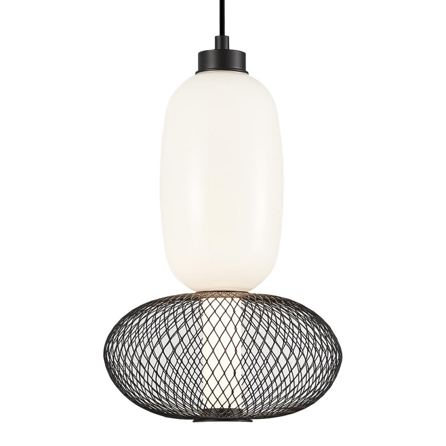 LED Luster na lanku ARAME LED/15W/230V pr. 22 cm čierna