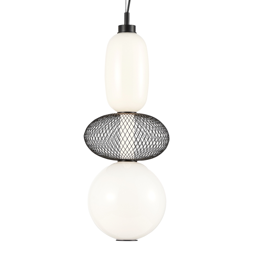 LED Luster na lanku ARAME LED/23W/230V pr. 22 cm čierna