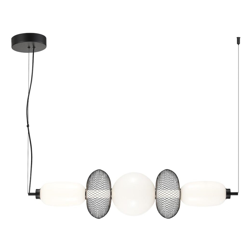 LED Luster na lanku ARAME LED/32W/230V čierna
