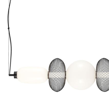 LED Luster na lanku ARAME LED/32W/230V čierna
