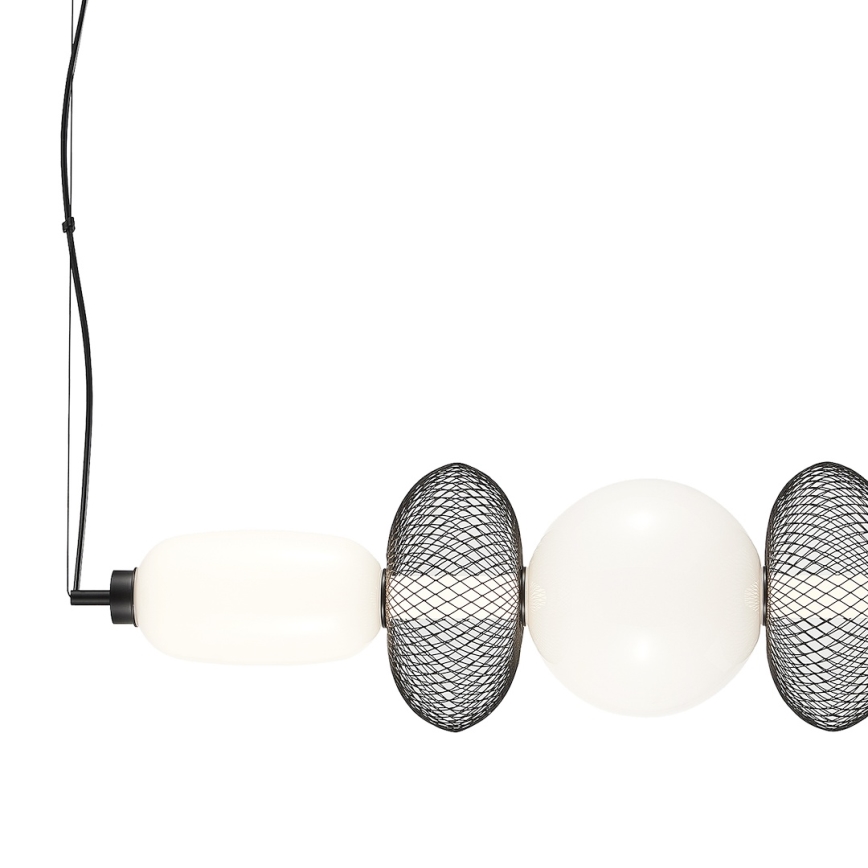 LED Luster na lanku ARAME LED/32W/230V čierna