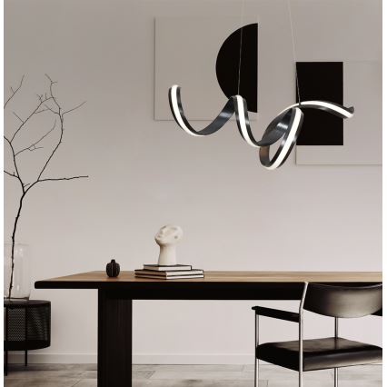 LED luster na lanku AREZIA LED/42W/230V čierny