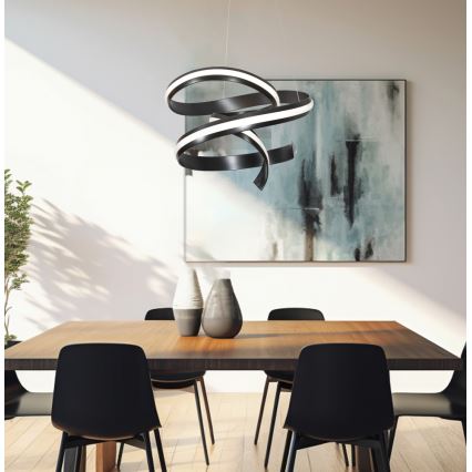 LED luster na lanku AREZIA LED/62W/230V čierny