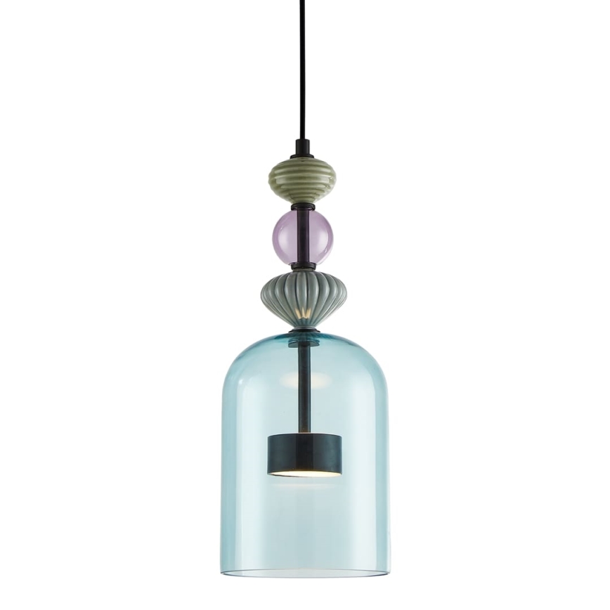 LED Luster na lanku ARTE LED/12W/230V pr. 16 cm čierna