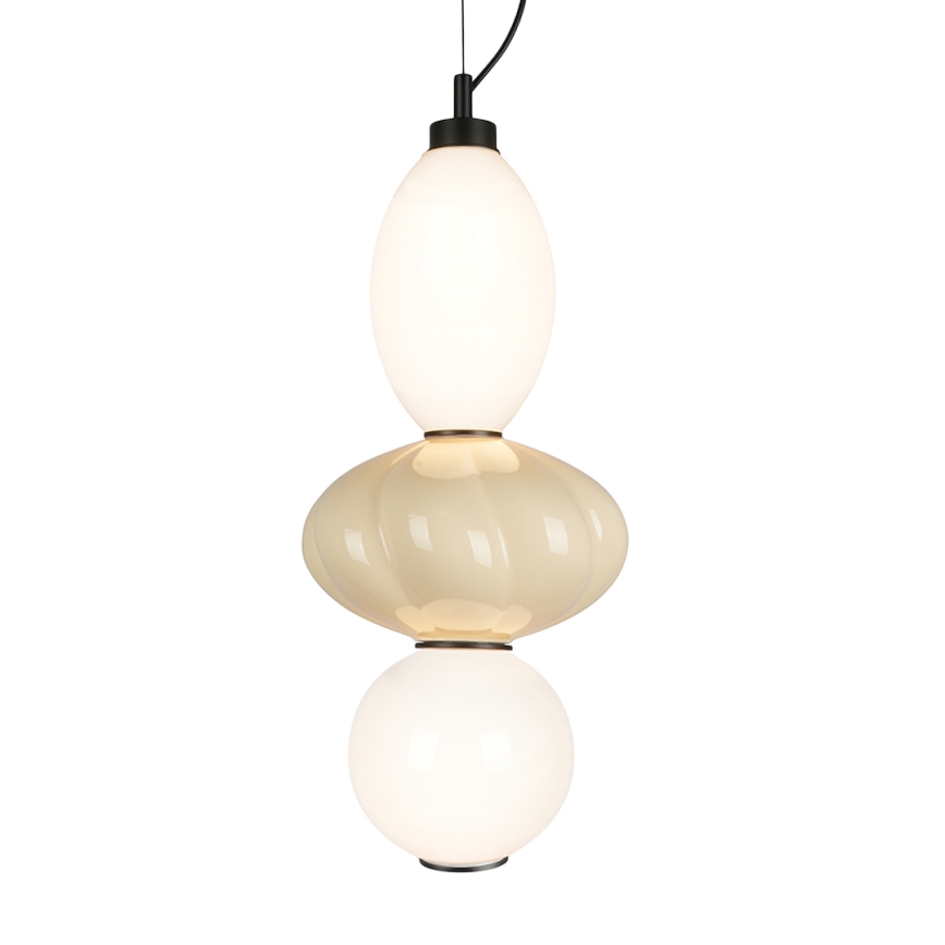 LED Luster na lanku ASCOLI LED/18W/230V pr. 20 cm béžová