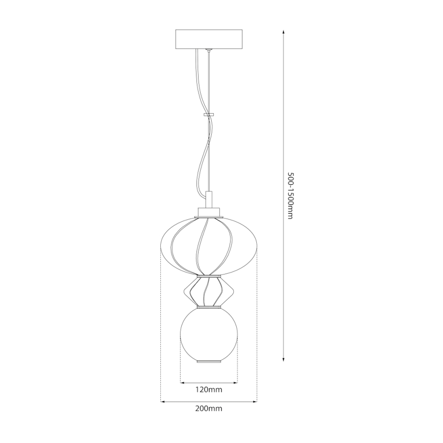 LED Luster na lanku ASCOLI LED/8W/230V pr. 20 cm zelená/modrá