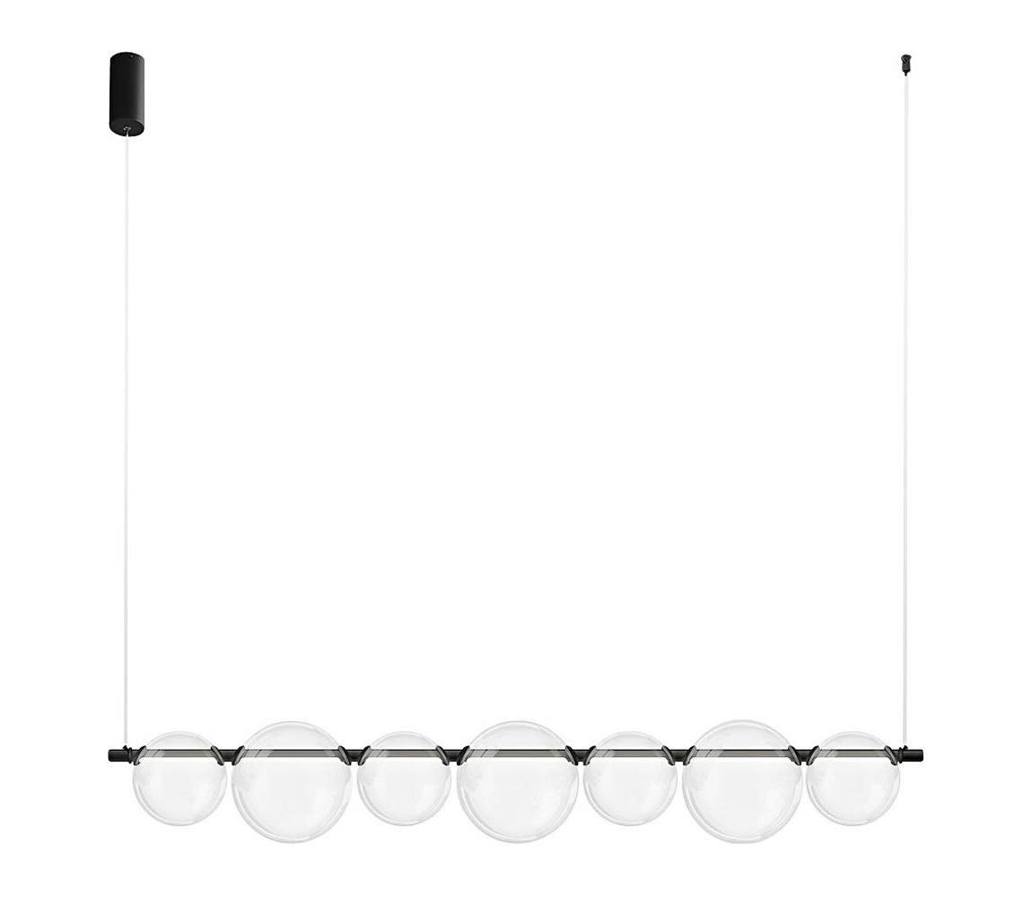 LED luster na lanku ATOLA LED/19W/230V čierna/číra ML2244