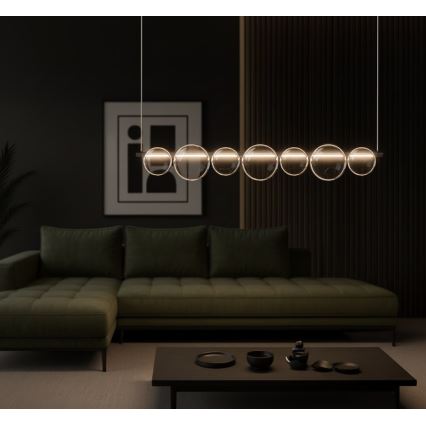 LED luster na lanku ATOLA LED/19W/230V čierna/číra