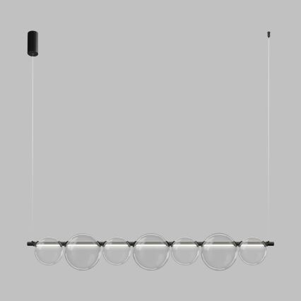 LED luster na lanku ATOLA LED/19W/230V čierna/číra