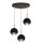 LED Luster na lanku BALL WOOD 3xGU10/5W/230V buk