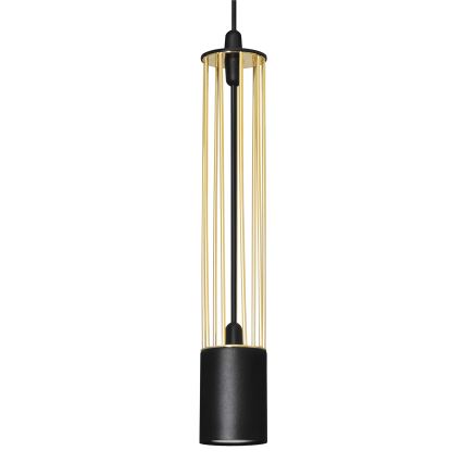 LED Luster na lanku BARS 3xGU10/4,8W/230V čierna/zlatá