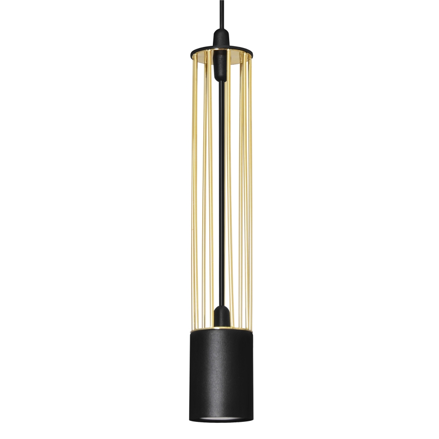 LED Luster na lanku BARS 3xGU10/4,8W/230V čierna/zlatá