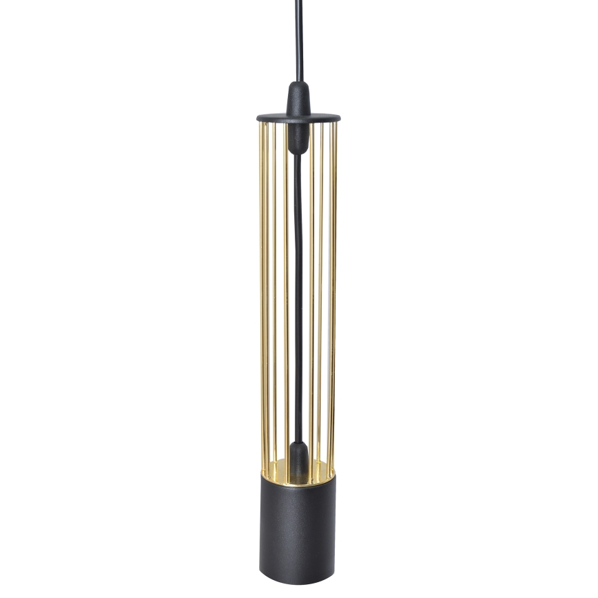 LED Luster na lanku BARS 3xGU10/4,8W/230V čierna/zlatá