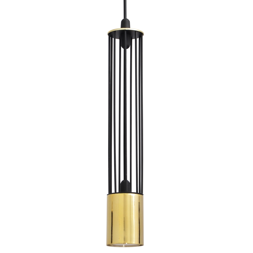 LED Luster na lanku BARS 3xGU10/4,8W/230V čierna/zlatá