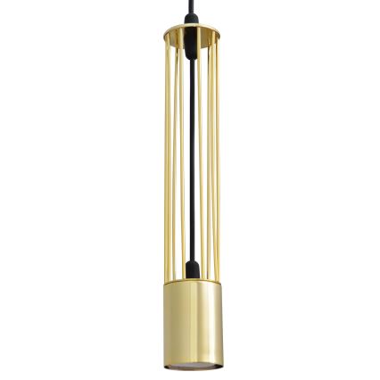 LED Luster na lanku BARS 3xGU10/4,8W/230V zlatá/čierna