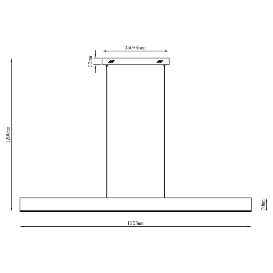 LED luster na lanku BERNADETTA LED/20W/230V 4000K čierny