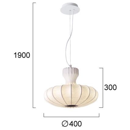 LED luster na lanku BOLA LED/11W/230V + 1xE27/5W CRI 90 biela