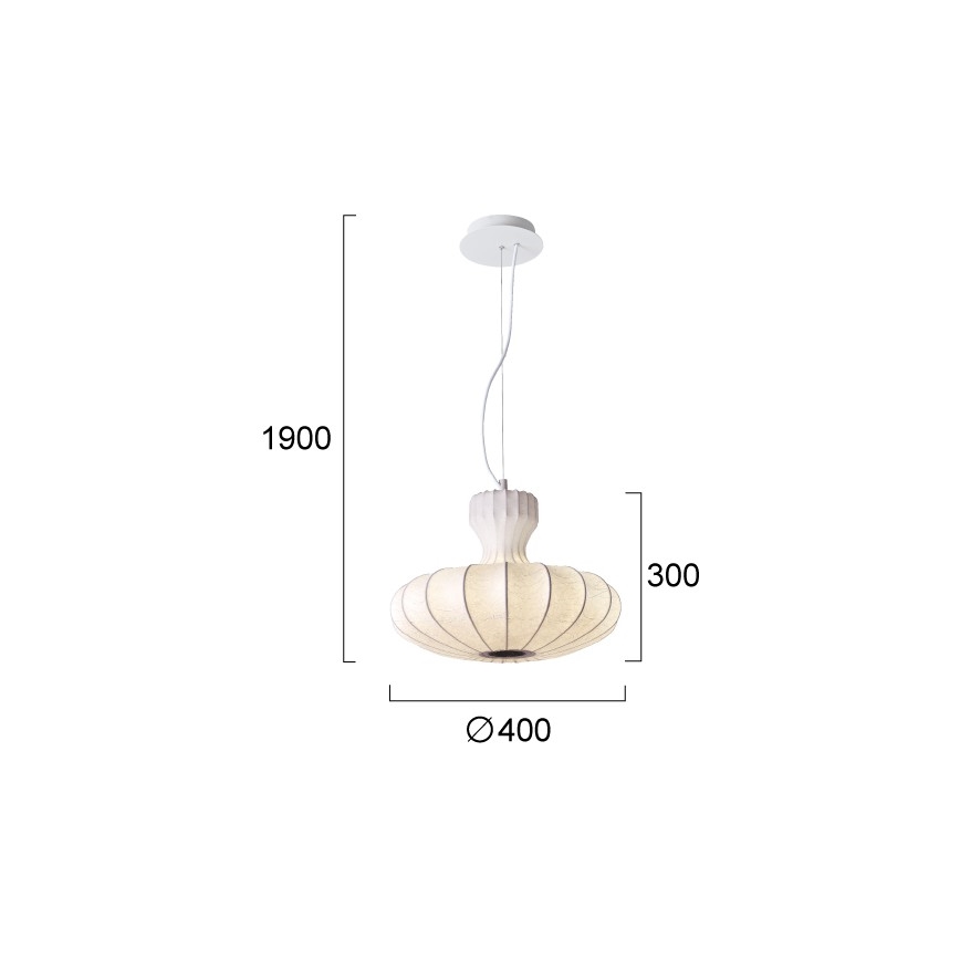 LED luster na lanku BOLA LED/11W/230V + 1xE27/5W CRI 90 biela