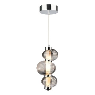 LED Luster na lanku BOLLA LED/12W/230V pr. 16 cm dymová