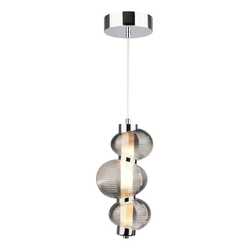 LED Luster na lanku BOLLA LED/12W/230V pr. 16 cm dymová