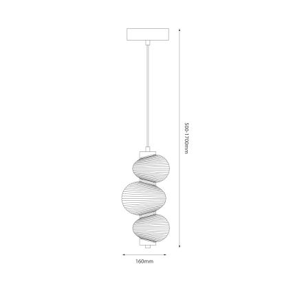 LED Luster na lanku BOLLA LED/12W/230V pr. 16 cm zlatá