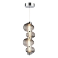 LED Luster na lanku BOLLA LED/17W/230V pr. 16 cm lesklý chróm/dymová