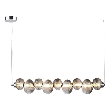 LED Luster na lanku BOLLA LED/32W/230V lesklý chróm/dymová