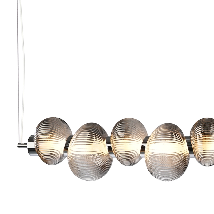 LED Luster na lanku BOLLA LED/32W/230V lesklý chróm/dymová