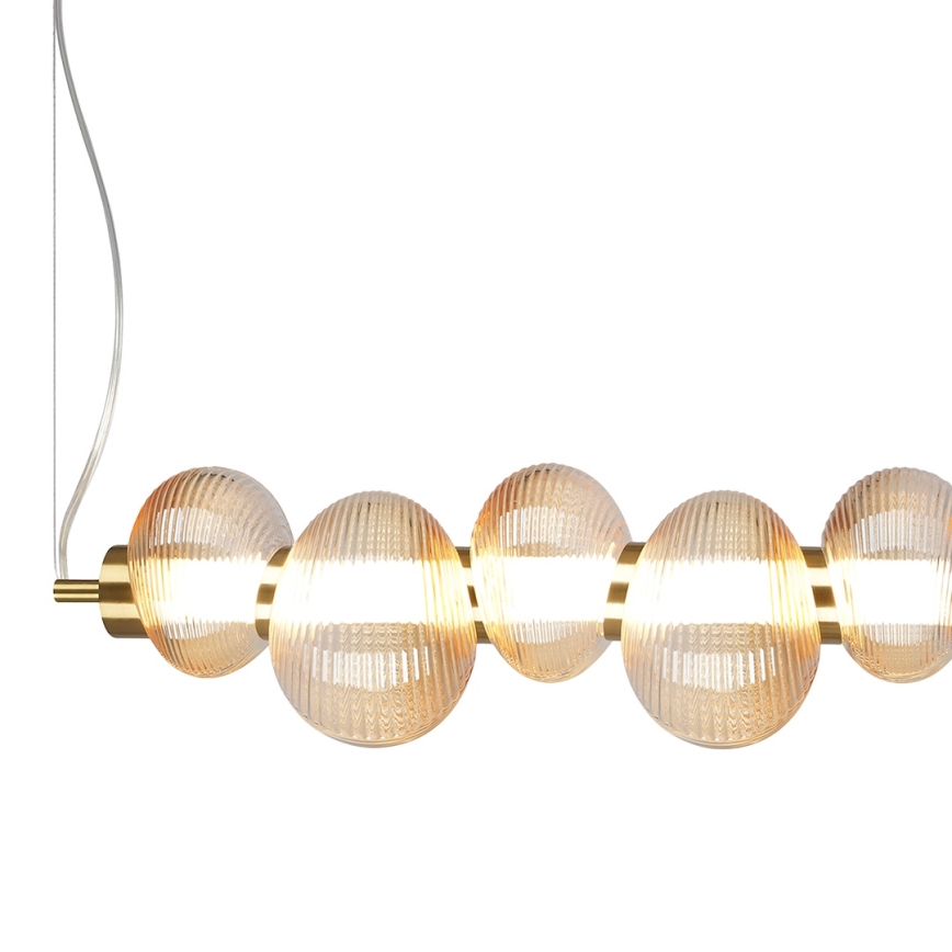 LED Luster na lanku BOLLA LED/32W/230V zlatá/dymová
