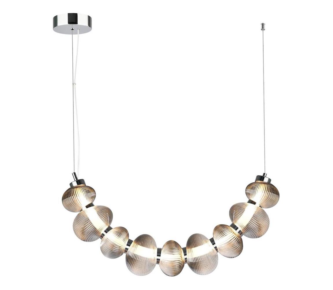LED luster na lanku BOLLA LED/36W/230V lesklý chróm/dymová sivá ML1429