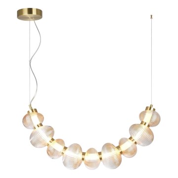 LED Luster na lanku BOLLA LED/36W/230V zlatá/dymová