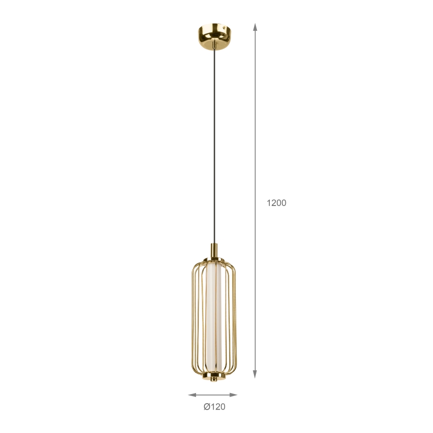 LED luster na lanku BONNIE LED/15W/230V 3000K zlatá