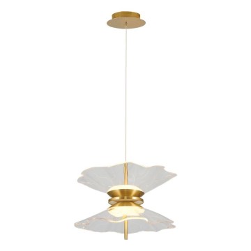 LED luster na lanku BUTTERFLY 2xLED/10W/230V 3000K zlatá