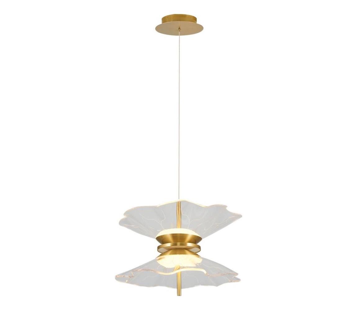 LED luster na lanku BUTTERFLY 2xLED/10W/230V 3000K zlatá 414LRC1356