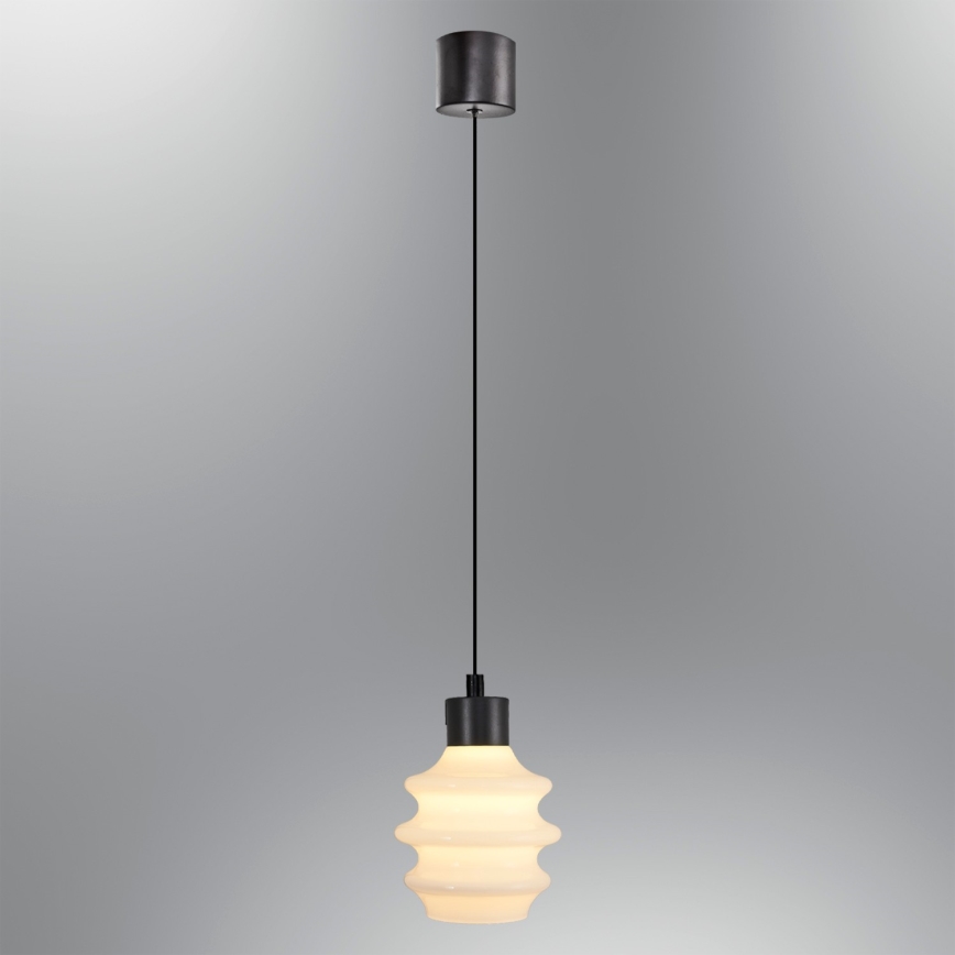 LED luster na lanku CACTUS LED/3W/230V 3000K čierna/biela