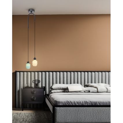 LED luster na lanku CACTUS LED/6W/230V 3000K zelená/biela