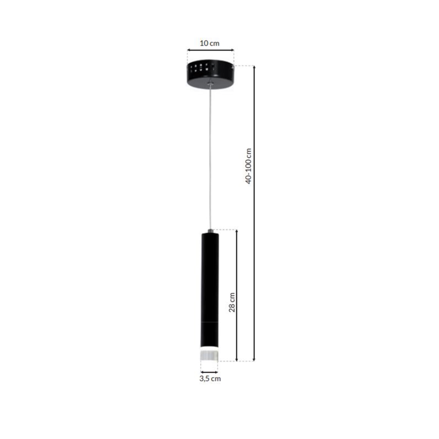 LED Luster na lanku CARBON LED/5W/230V
