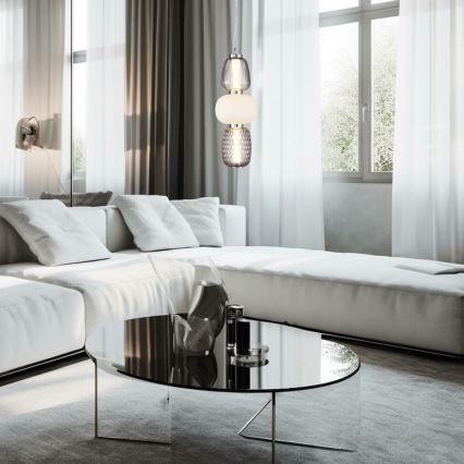 LED Luster na lanku CARO LED/28W/230V lesklý chróm