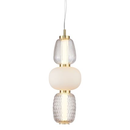 LED Luster na lanku CARO LED/28W/230V zlatá