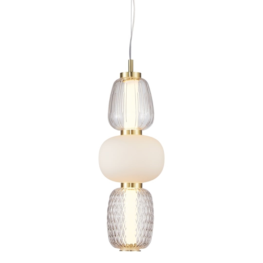 LED Luster na lanku CARO LED/28W/230V zlatá