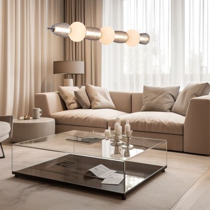 LED Luster na lanku CARO LED/42W/230V lesklý chróm