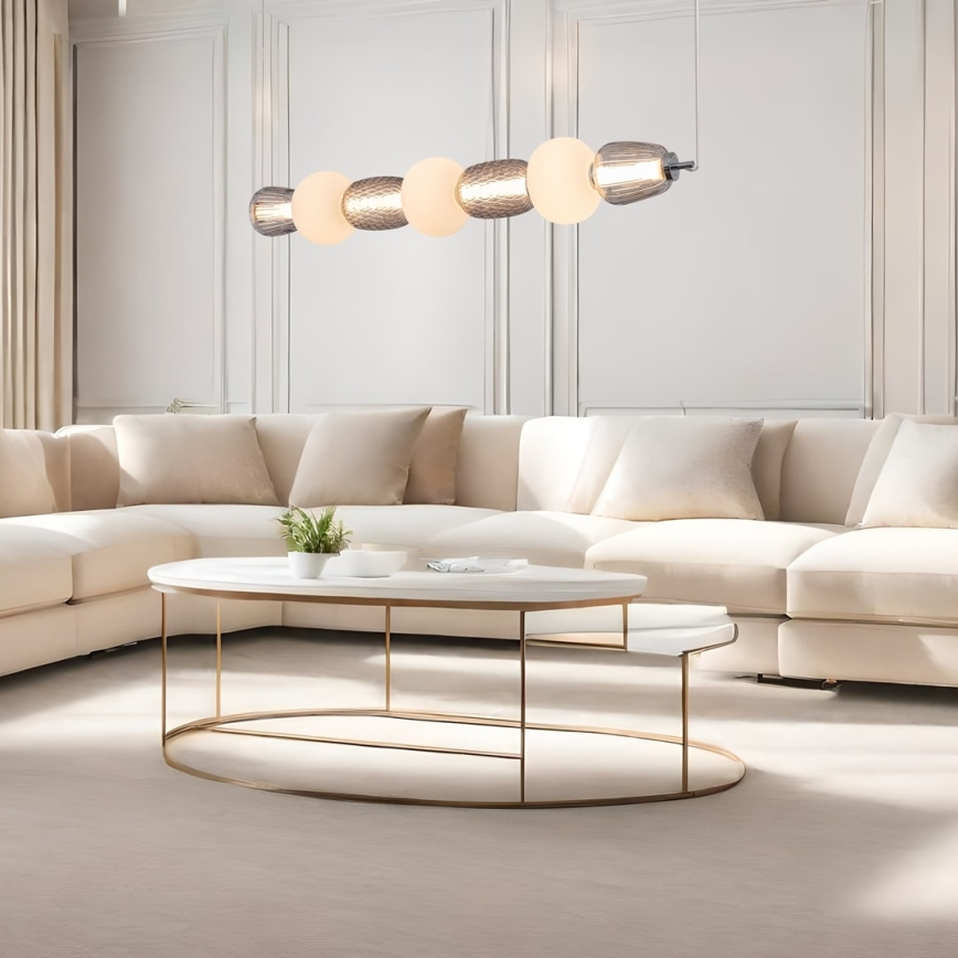 LED Luster na lanku CARO LED/42W/230V lesklý chróm