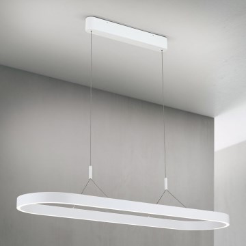 LED Luster na lanku CARRARA LED/80W/230V 2700/3000/4000K biela